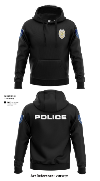 Hoodie, Vincennes Police Department, , Teamtime, Team time, sublimation, custom sports apparel, team uniforms, spirit wear, spiritwear, sports uniforms, custom shirts, team store, custom team store, fundraiser sports, apparel fundraiser