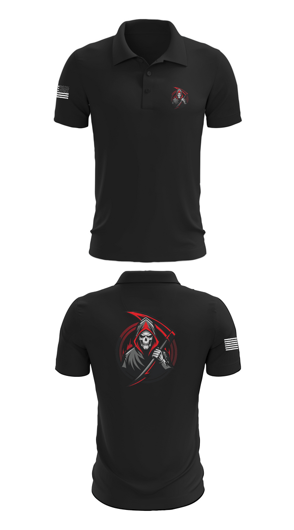 Short Sleeve Performance Polo, Reaper Platoon, Army, Teamtime, Team time, sublimation, custom sports apparel, team uniforms, spirit wear, spiritwear, sports uniforms, custom shirts, team store, custom team store, fundraiser sports, apparel fundraiser