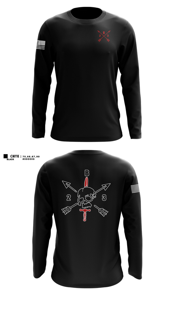 Long Sleeve Performance Shirt, B/2/3, Army, Teamtime, Team time, sublimation, custom sports apparel, team uniforms, spirit wear, spiritwear, sports uniforms, custom shirts, team store, custom team store, fundraiser sports, apparel fundraiser