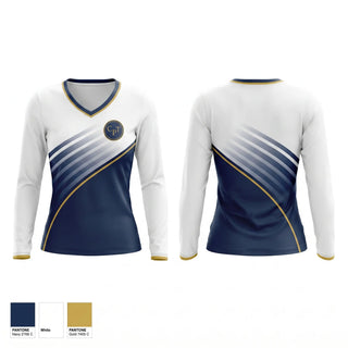 Womens Long Sleeve Vneck Shirt, Clutch PT, Track & Field, Teamtime, Team time, sublimation, custom sports apparel, team uniforms, spirit wear, spiritwear, sports uniforms, custom shirts, team store, custom team store, fundraiser sports, apparel fundraiser