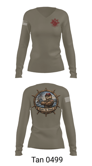 Womens Long Sleeve Vneck Shirt, 5th Transportation Company, Army, Teamtime, Team time, sublimation, custom sports apparel, team uniforms, spirit wear, spiritwear, sports uniforms, custom shirts, team store, custom team store, fundraiser sports, apparel fundraiser