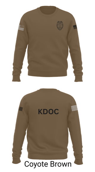 Crew Neck Sweatshirt, KDOC, Police, Teamtime, Team time, sublimation, custom sports apparel, team uniforms, spirit wear, spiritwear, sports uniforms, custom shirts, team store, custom team store, fundraiser sports, apparel fundraiser