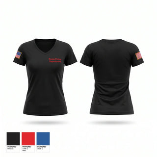 Womens Short Sleeve Vneck Shirt, Roma Police Department, Police, Teamtime, Team time, sublimation, custom sports apparel, team uniforms, spirit wear, spiritwear, sports uniforms, custom shirts, team store, custom team store, fundraiser sports, apparel fundraiser