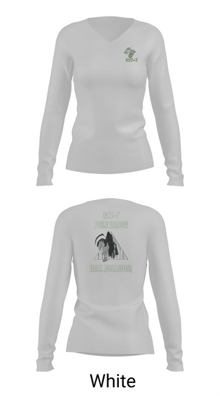 Womens Long Sleeve Vneck Shirt, ECT-7, 11 CYBN, Army, Teamtime, Team time, sublimation, custom sports apparel, team uniforms, spirit wear, spiritwear, sports uniforms, custom shirts, team store, custom team store, fundraiser sports, apparel fundraiser
