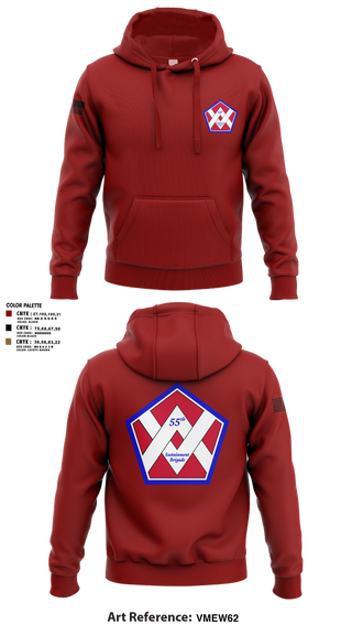 Hoodie, 55th Sustainment Brigade, , Teamtime, Team time, sublimation, custom sports apparel, team uniforms, spirit wear, spiritwear, sports uniforms, custom shirts, team store, custom team store, fundraiser sports, apparel fundraiser