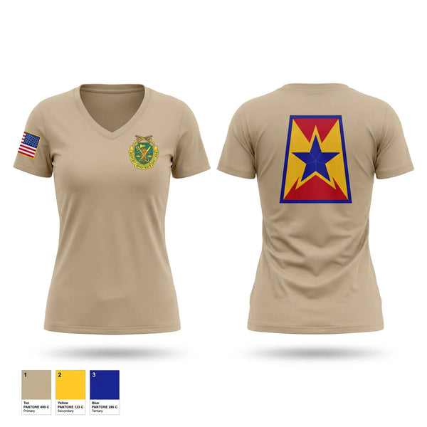 Womens Short Sleeve Vneck Shirt, 35th Military Police Company, National Guard, Teamtime, Team time, sublimation, custom sports apparel, team uniforms, spirit wear, spiritwear, sports uniforms, custom shirts, team store, custom team store, fundraiser sports, apparel fundraiser