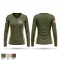 682nd mai. Nt Women's Long Sleeve V-neck Shirt - 1