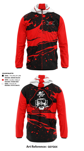 Windbreaker, Shannon Red Raiders, , Teamtime, Team time, sublimation, custom sports apparel, team uniforms, spirit wear, spiritwear, sports uniforms, custom shirts, team store, custom team store, fundraiser sports, apparel fundraiser