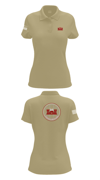 Womens Short Sleeve Performance Polo, 36 Engineer Brigade, Army, Teamtime, Team time, sublimation, custom sports apparel, team uniforms, spirit wear, spiritwear, sports uniforms, custom shirts, team store, custom team store, fundraiser sports, apparel fundraiser