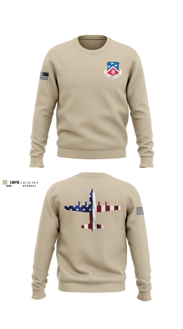 Crew Neck Sweatshirt, 179th AW, Air Force, Teamtime, Team time, sublimation, custom sports apparel, team uniforms, spirit wear, spiritwear, sports uniforms, custom shirts, team store, custom team store, fundraiser sports, apparel fundraiser