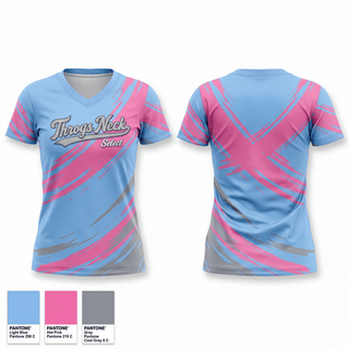 Womens Short Sleeve Vneck Shirt, Throgs Neck Select, Baseball, Teamtime, Team time, sublimation, custom sports apparel, team uniforms, spirit wear, spiritwear, sports uniforms, custom shirts, team store, custom team store, fundraiser sports, apparel fundraiser
