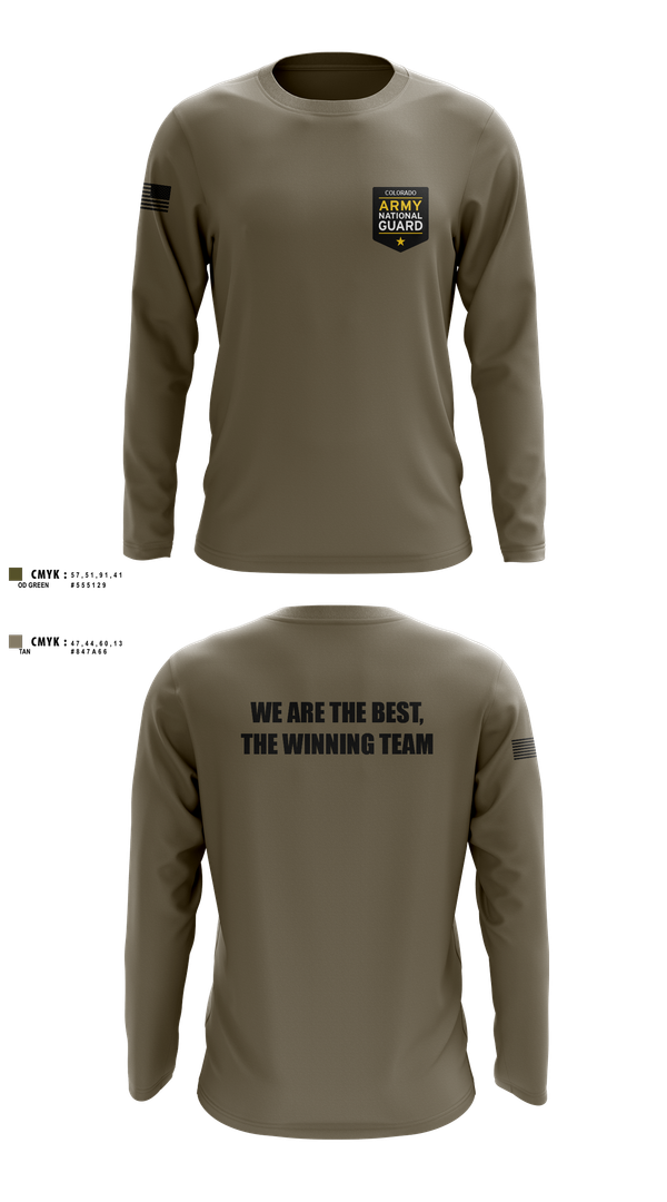 Long Sleeve Performance Shirt, Recruiting and Retention Battalion, National Guard, Teamtime, Team time, sublimation, custom sports apparel, team uniforms, spirit wear, spiritwear, sports uniforms, custom shirts, team store, custom team store, fundraiser sports, apparel fundraiser