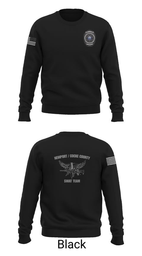 Crew Neck Sweatshirt, Newport / Cocke County Swat, Police, Teamtime, Team time, sublimation, custom sports apparel, team uniforms, spirit wear, spiritwear, sports uniforms, custom shirts, team store, custom team store, fundraiser sports, apparel fundraiser