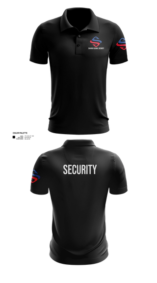 Short Sleeve Performance Polo, Sahara Global Security, Fire Department, Teamtime, Team time, sublimation, custom sports apparel, team uniforms, spirit wear, spiritwear, sports uniforms, custom shirts, team store, custom team store, fundraiser sports, apparel fundraiser