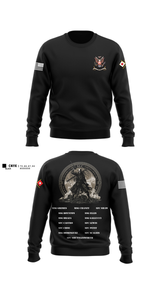 Crew Neck Sweatshirt, Senior Leaders Course FY26-009, Army, Teamtime, Team time, sublimation, custom sports apparel, team uniforms, spirit wear, spiritwear, sports uniforms, custom shirts, team store, custom team store, fundraiser sports, apparel fundraiser