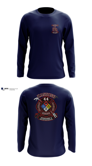 Long Sleeve Performance Shirt, Lansing Fire Dept - Station 4, Fire Department, Teamtime, Team time, sublimation, custom sports apparel, team uniforms, spirit wear, spiritwear, sports uniforms, custom shirts, team store, custom team store, fundraiser sports, apparel fundraiser