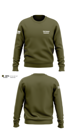 Crew Neck Sweatshirt, 75th Ranger Regiment, , Teamtime, Team time, sublimation, custom sports apparel, team uniforms, spirit wear, spiritwear, sports uniforms, custom shirts, team store, custom team store, fundraiser sports, apparel fundraiser