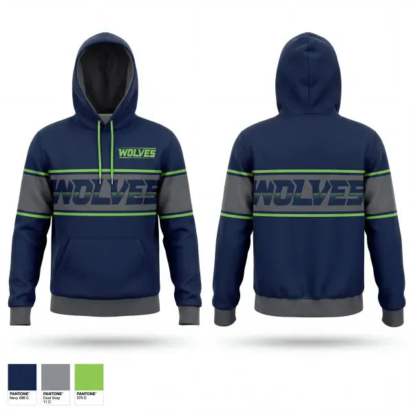 Hoodie, Wolves, Baseball, Teamtime, Team time, sublimation, custom sports apparel, team uniforms, spirit wear, spiritwear, sports uniforms, custom shirts, team store, custom team store, fundraiser sports, apparel fundraiser
