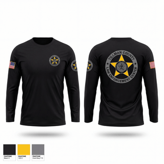 Long Sleeve Performance Shirt, Tillman County Law Enforcement Center, Police, Teamtime, Team time, sublimation, custom sports apparel, team uniforms, spirit wear, spiritwear, sports uniforms, custom shirts, team store, custom team store, fundraiser sports, apparel fundraiser