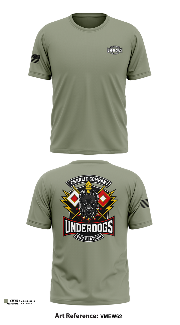 Short Sleeve Performance Shirt, C co 2nd plt Underdogs, Army, Teamtime, Team time, sublimation, custom sports apparel, team uniforms, spirit wear, spiritwear, sports uniforms, custom shirts, team store, custom team store, fundraiser sports, apparel fundraiser