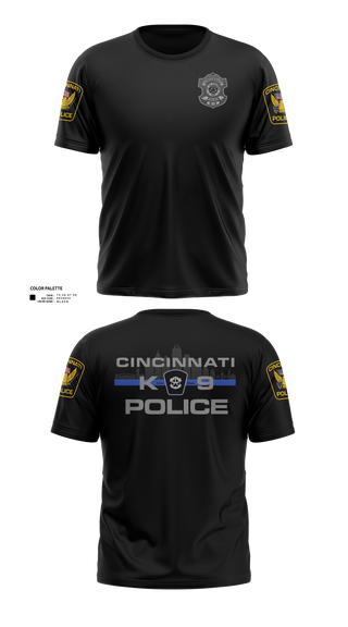 Old School Cotton Feel Shirt, Cincinnati Police Canine Unit, Police, Teamtime, Team time, sublimation, custom sports apparel, team uniforms, spirit wear, spiritwear, sports uniforms, custom shirts, team store, custom team store, fundraiser sports, apparel fundraiser