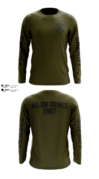 Long Sleeve Performance Shirt, Shasta County Major Crimes Unit, Police, Teamtime, Team time, sublimation, custom sports apparel, team uniforms, spirit wear, spiritwear, sports uniforms, custom shirts, team store, custom team store, fundraiser sports, apparel fundraiser