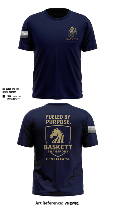 Baskett Transport LLC 45645919 Short Sleeve Performance Shirt - 25