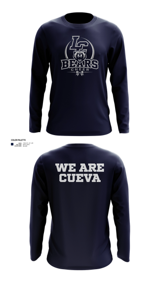 Long Sleeve Performance Shirt, La Cueva Bears, Cheer, Teamtime, Team time, sublimation, custom sports apparel, team uniforms, spirit wear, spiritwear, sports uniforms, custom shirts, team store, custom team store, fundraiser sports, apparel fundraiser