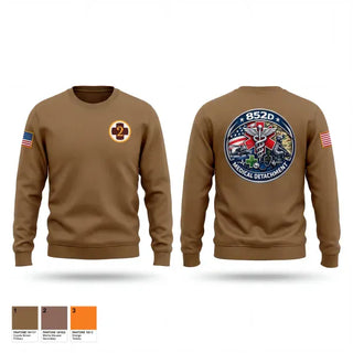 Crew Neck Sweatshirt, 852D Medical Detachment, Army, Teamtime, Team time, sublimation, custom sports apparel, team uniforms, spirit wear, spiritwear, sports uniforms, custom shirts, team store, custom team store, fundraiser sports, apparel fundraiser
