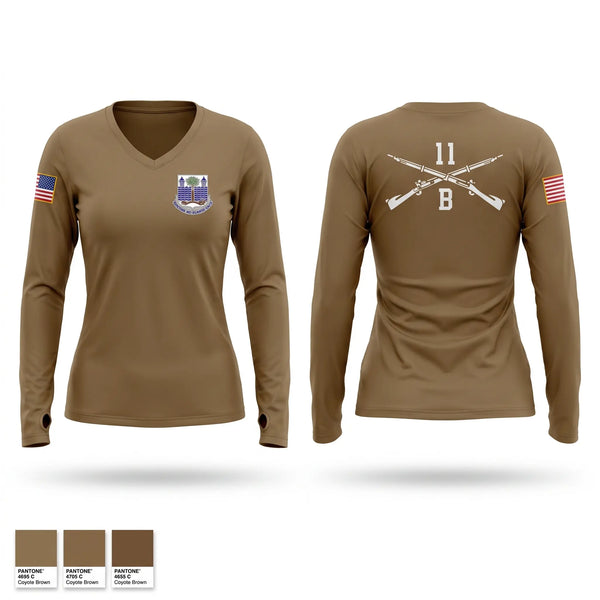 Womens Long Sleeve Vneck Shirt, R&R, National Guard, Teamtime, Team time, sublimation, custom sports apparel, team uniforms, spirit wear, spiritwear, sports uniforms, custom shirts, team store, custom team store, fundraiser sports, apparel fundraiser