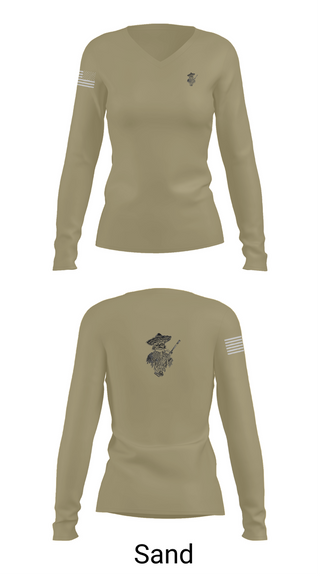 Womens Long Sleeve Vneck Shirt, 1/23 Scout Sniper Platoon, , Teamtime, Team time, sublimation, custom sports apparel, team uniforms, spirit wear, spiritwear, sports uniforms, custom shirts, team store, custom team store, fundraiser sports, apparel fundraiser