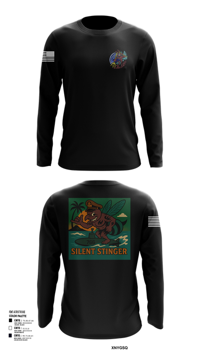 USS CHARLOTTE SSN 766 29981241 Long Sleeve Performance Shirt 103