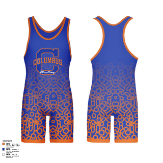 Wrestling Singlet, Columbus High School Wrestling, Wrestling, Teamtime, Team time, sublimation, custom sports apparel, team uniforms, spirit wear, spiritwear, sports uniforms, custom shirts, team store, custom team store, fundraiser sports, apparel fundraiser