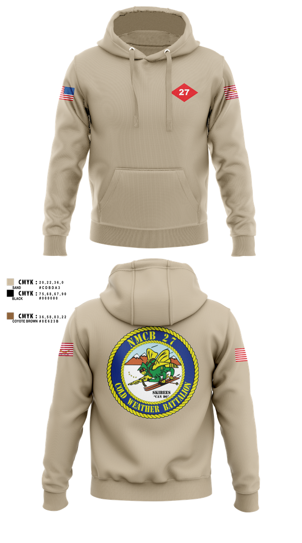 Hoodie, NMCB  27, Navy, Teamtime, Team time, sublimation, custom sports apparel, team uniforms, spirit wear, spiritwear, sports uniforms, custom shirts, team store, custom team store, fundraiser sports, apparel fundraiser
