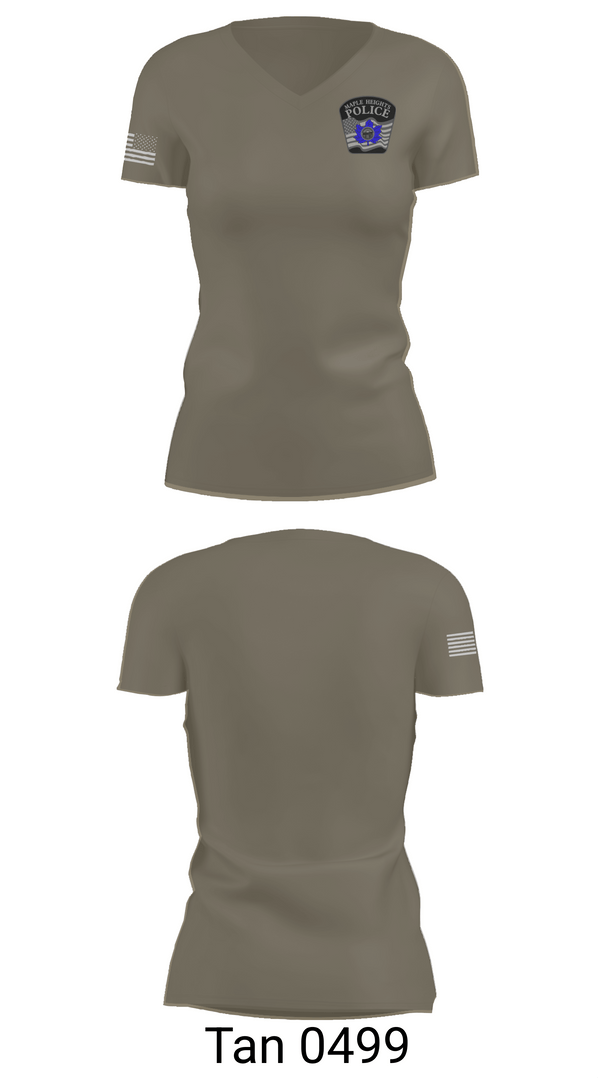 Womens Short Sleeve Vneck Shirt, Maple Heights Police Department, Police, Teamtime, Team time, sublimation, custom sports apparel, team uniforms, spirit wear, spiritwear, sports uniforms, custom shirts, team store, custom team store, fundraiser sports, apparel fundraiser