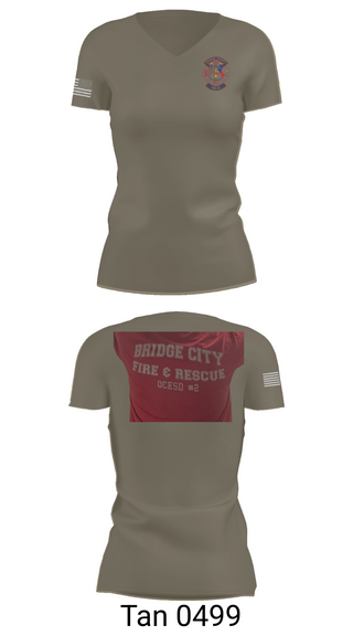 Womens Short Sleeve Vneck Shirt, Bridge City Fire Department, Fire Department, Teamtime, Team time, sublimation, custom sports apparel, team uniforms, spirit wear, spiritwear, sports uniforms, custom shirts, team store, custom team store, fundraiser sports, apparel fundraiser