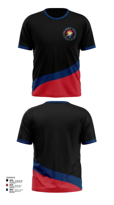 Olympic City Track Club 78162877 Short Sleeve Performance Shirt - 2