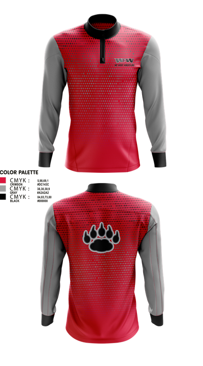 WF WEST WRESTLING 59688358 Quarter Zip Jacket - 1