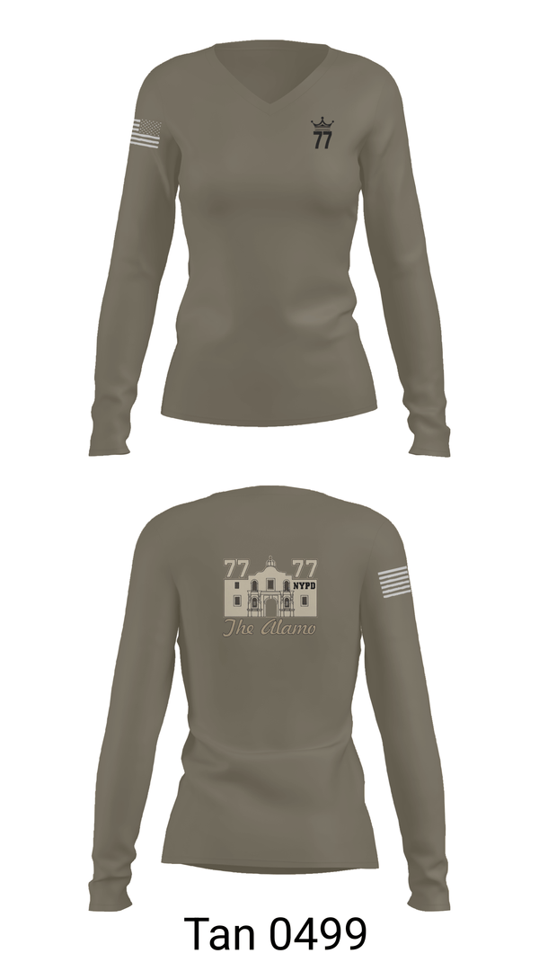 Womens Long Sleeve Vneck Shirt, 77 Pct, Police, Teamtime, Team time, sublimation, custom sports apparel, team uniforms, spirit wear, spiritwear, sports uniforms, custom shirts, team store, custom team store, fundraiser sports, apparel fundraiser