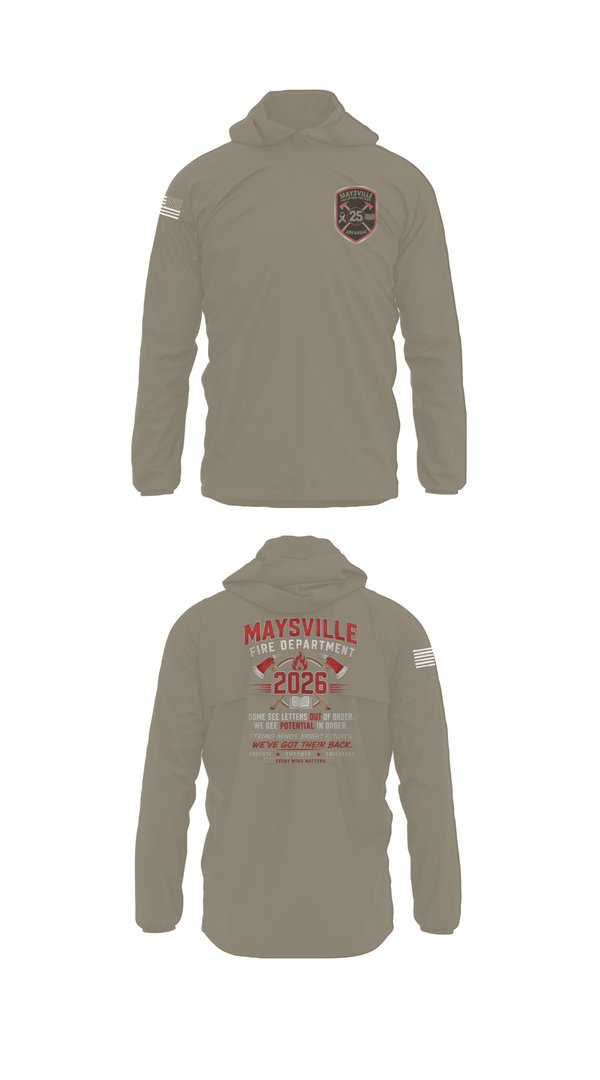 Windbreaker, Maysville Fire Department, Fire Department, Teamtime, Team time, sublimation, custom sports apparel, team uniforms, spirit wear, spiritwear, sports uniforms, custom shirts, team store, custom team store, fundraiser sports, apparel fundraiser