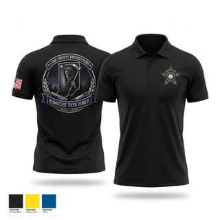 Short Sleeve Performance Polo, Lake County Prosecutors Homicide Task Force, Police, Teamtime, Team time, sublimation, custom sports apparel, team uniforms, spirit wear, spiritwear, sports uniforms, custom shirts, team store, custom team store, fundraiser sports, apparel fundraiser