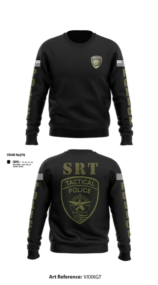 Crew Neck Sweatshirt, GAINESVILLE PD SRT, Police, Teamtime, Team time, sublimation, custom sports apparel, team uniforms, spirit wear, spiritwear, sports uniforms, custom shirts, team store, custom team store, fundraiser sports, apparel fundraiser