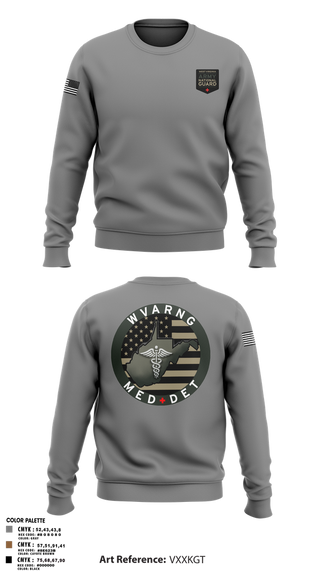 Crew Neck Sweatshirt, WV ARNG Med Det, , Teamtime, Team time, sublimation, custom sports apparel, team uniforms, spirit wear, spiritwear, sports uniforms, custom shirts, team store, custom team store, fundraiser sports, apparel fundraiser