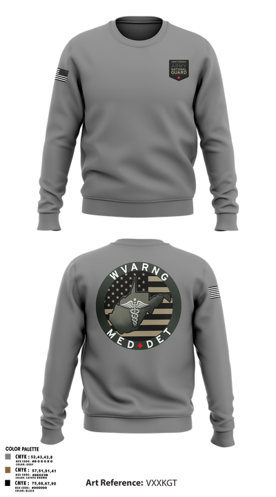 WV ARNG Med Det 75536426 Crew Neck Sweatshirt - 1
