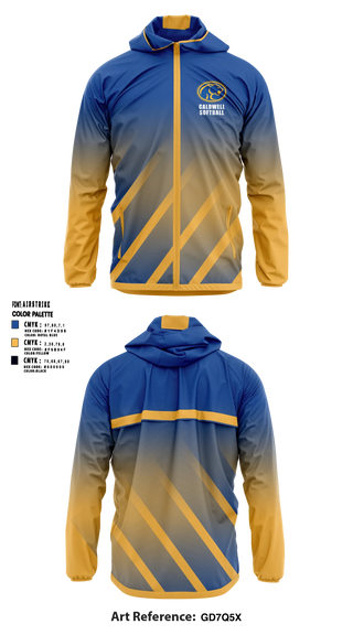 Windbreaker, Caldwell Hugh School, Softball, Teamtime, Team time, sublimation, custom sports apparel, team uniforms, spirit wear, spiritwear, sports uniforms, custom shirts, team store, custom team store, fundraiser sports, apparel fundraiser