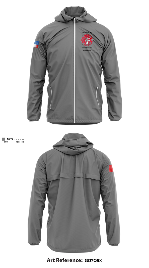 Windbreaker, Litchfield Volunteer Fire Department, Fire Department, Teamtime, Team time, sublimation, custom sports apparel, team uniforms, spirit wear, spiritwear, sports uniforms, custom shirts, team store, custom team store, fundraiser sports, apparel fundraiser