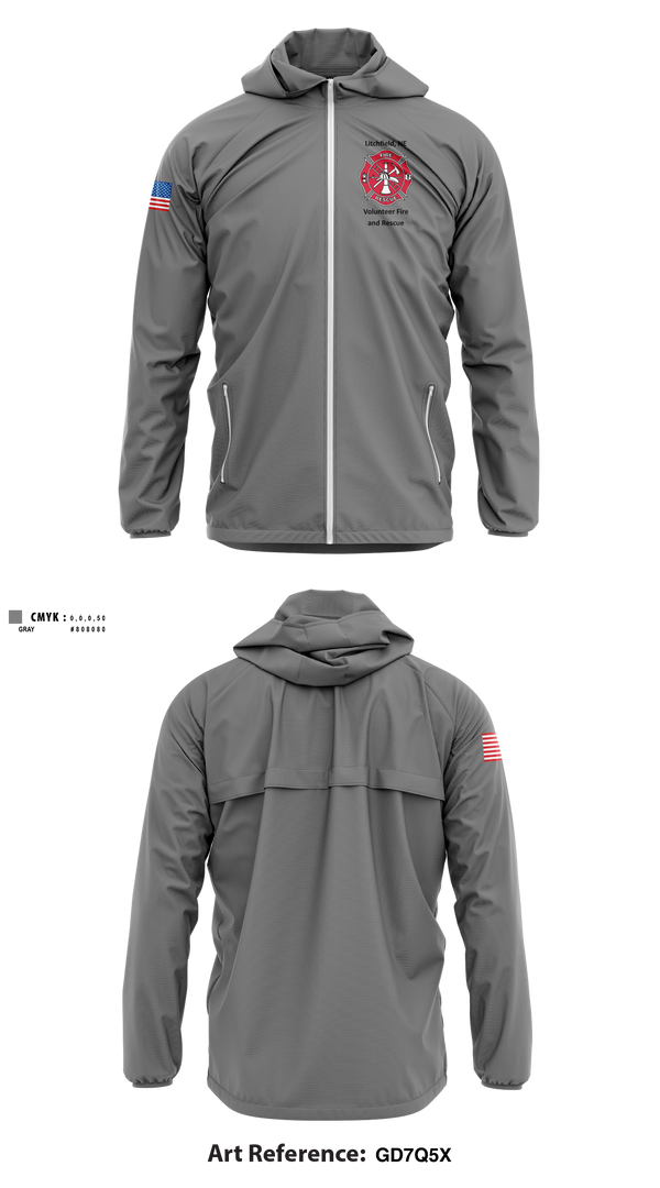 Windbreaker, Litchfield Volunteer Fire Department, Fire Department, Teamtime, Team time, sublimation, custom sports apparel, team uniforms, spirit wear, spiritwear, sports uniforms, custom shirts, team store, custom team store, fundraiser sports, apparel fundraiser