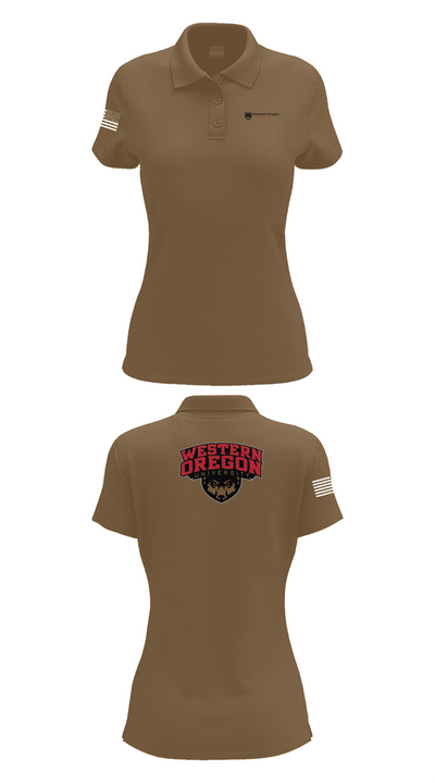 Western Oregon University Equestrian 74623833 Women's Short Sleeve Performance Polo  - 6