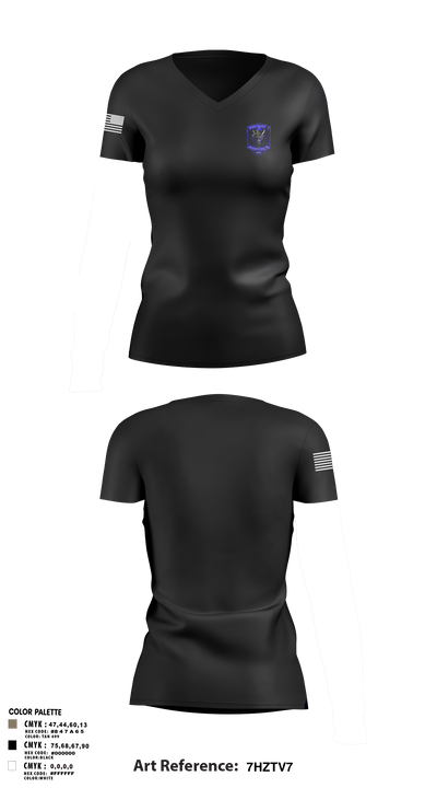 DISTRICT 1 SECTOR 3 60497467 Women's Short Sleeve V-neck Shirt - 3