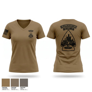 Womens Short Sleeve Vneck Shirt, Detroit Recruiting Station, Army, Teamtime, Team time, sublimation, custom sports apparel, team uniforms, spirit wear, spiritwear, sports uniforms, custom shirts, team store, custom team store, fundraiser sports, apparel fundraiser